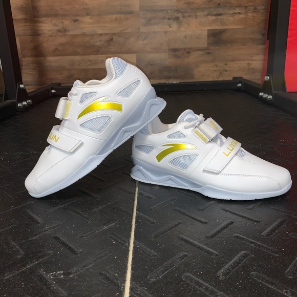 anta weightlifting shoes gold